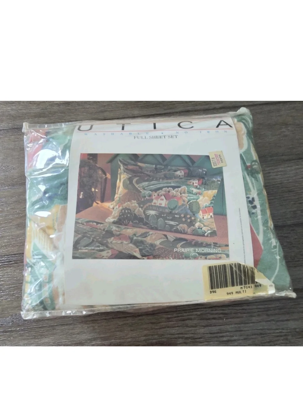 VTG Utica Full Sheet Size Cotton Flannel Prairie Morning NOS New